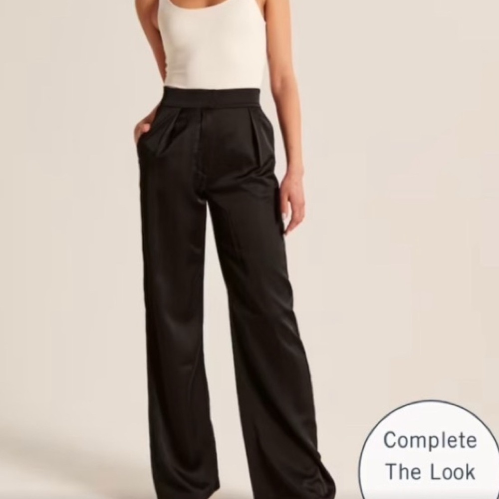 Abercrombie & Fitch Black Wide Leg Pants